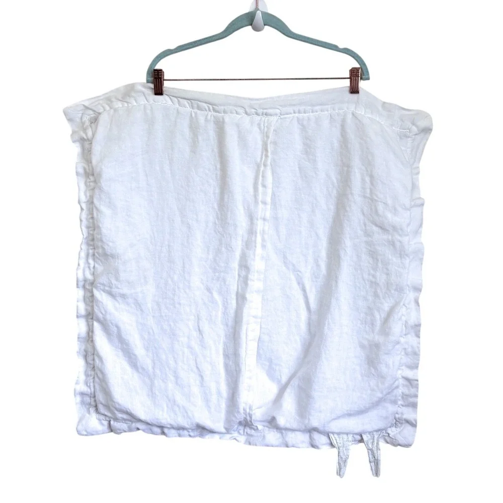 Pottery Barn Diamond Quilted Euro Sham (1) White Linen Cotton Square 26